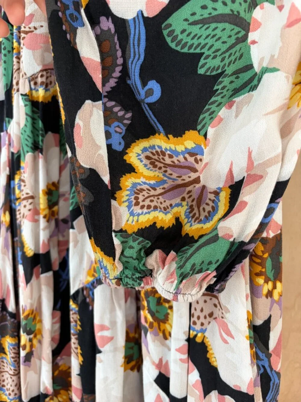 Anthropologie Tiered V-Neck Tunic Dress - Picture 3 of 6